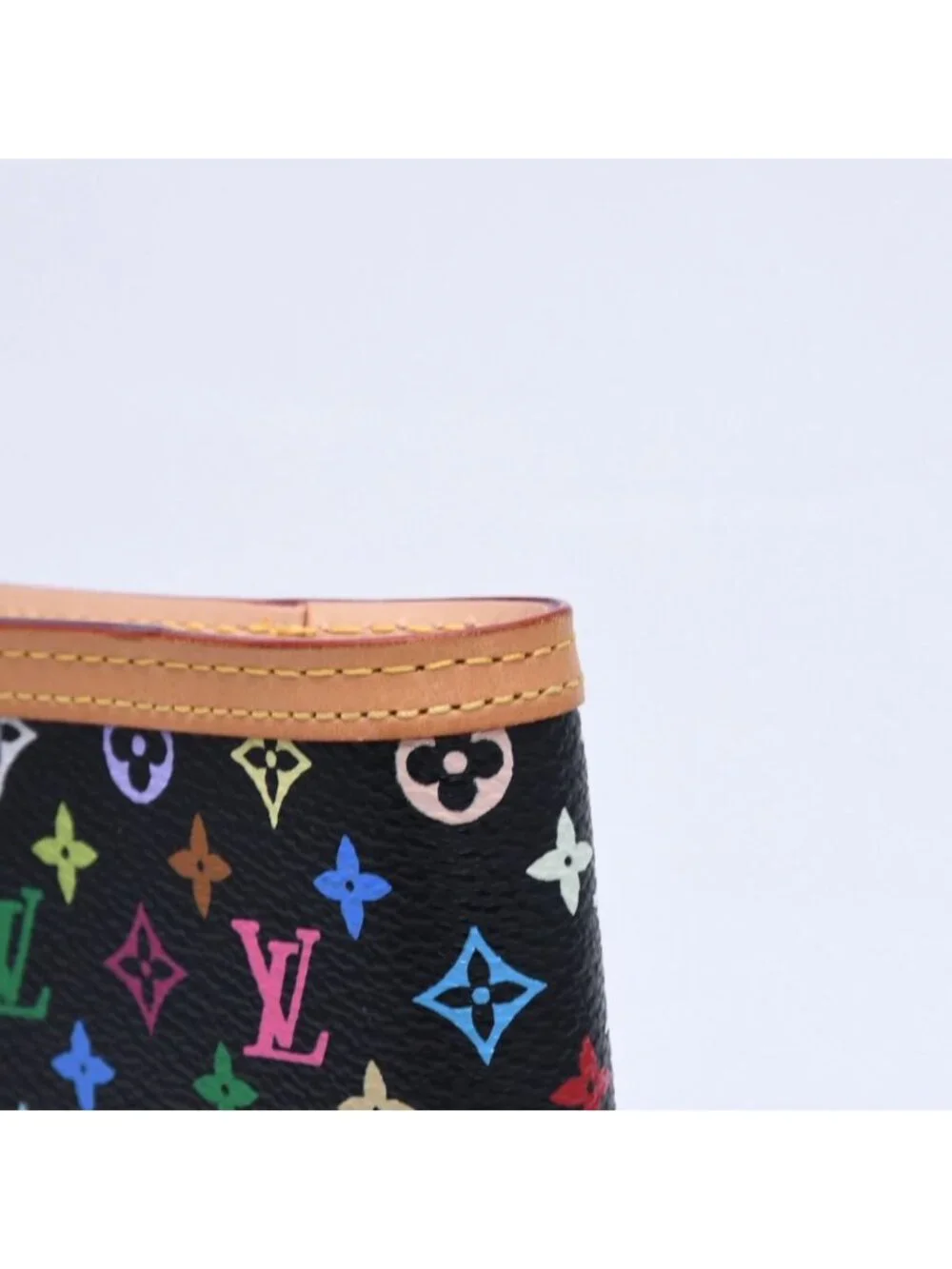 Louis Vuitton Black Multicolor Agenda Cover PM Gold